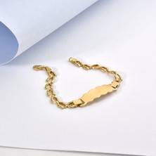 14 Ayar Altın Kaplama  Kişiselleştirilmiş Isimli Bebek Bilekliği - BPC00102