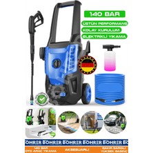 Alman BA01119M 140 Bar Güçlü Performans Elektrikli Oto Yıkama Makinesi | Indüksiyon Motor & Metal Pompa - Oto Ara. Yıkama - Köpük Püskürtme