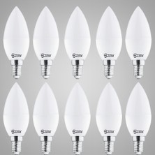 Zmr 120/B.30 12’li 7W Buji LED Ampul 3000K Günışığı E14 Duy Enerji Tasarruflu ve Uzun Ömürlü Aydınlatma
