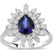 Pırlandia 2,50 Karat Pırlanta Safir Yüzük