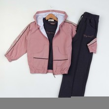 Yavrucak Kapşon Ceketli Kız 5/8 Yaş 3lü TAKIM-6062599 - Pembe