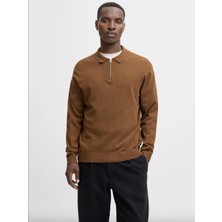 Jjeemıl Knıt Polo Half Zıp Ls Noos