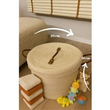 Armonia Deri Saplı Kapaklı Kirli Çamaşır Sepeti Düzenleme Sepeti Oyuncak Sepeti