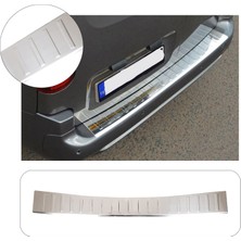 Peugeot Partner Iıı Uyumlu 2019 Krom Arka Tampon Üstü Koruma Paslanmaz Çelik