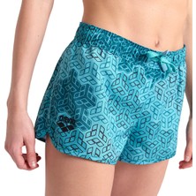 Team Allover Kadın Mavi Günlük Stil Şort 007355810