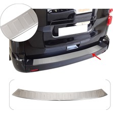 Opel Zafira Life Uyumlu 2019 ve Üzeri Uzun Model Krom Arka Tampon Üstü Koruma Paslanmaz Çelik