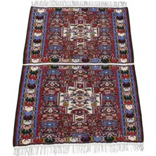 El Dokuma Benzersiz Iran Sine Yün Kilim 6276