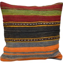 Yeni El Dokuma Dekoratif Kilim Kırlent Yastık Kılıfı 6096