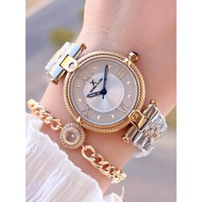 Daniel Klein Çelik Kordon 30 mt Suya Dayanıklı Kadın Kol Saati+Bileklik BYN.10953.3