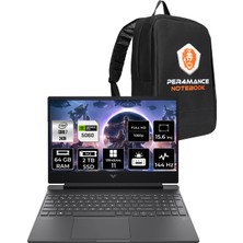 HP Victus 15 Core 7 240H RTX 5060 8GB 64GB RAM 2TB SSD 15.6" FHD 144Hz Win11 Home BV7W9EAPN400 Gaming Laptop + Per4 Çanta