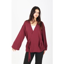 Kuşaklı,beli Ayarlanabilir,kadın Kimono