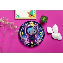Hello Kitty Astronot Duvar Saati – Çocuk Odası Dekoratif Sessiz Mekanizma 40 cm