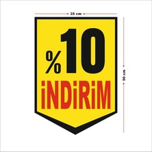 % Indirim Levhası Sarı Dönkart 35 x 50 cm 3mm Dekota Üzerine Çift Taraflı Uv Baskı (Model 3)