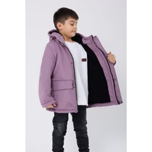 Spor Erkek Çocuk Kürklü Su ve Rüzgar Geçirmez Kapüşonlu 3 Cep Kışlık Mont & Kaban & Parka