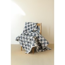 İrya Checker Denim Kilim Ekru/İndigo 60x90