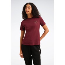Reebok Q3 Id Tee Bordo Kadın Kısa Kol T-Shirt
