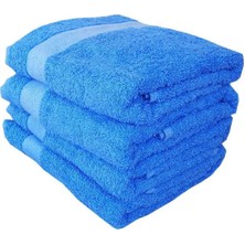4 Lü El Yüz %100 Pamuklu Havlu Seti Dry Mavi
