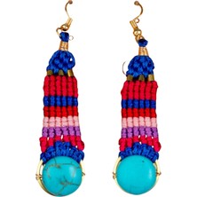 Waves And Pebbles Uzun Makrome E Küpe