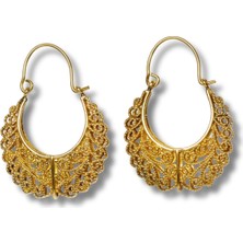 Waves And Pebbles Telkari Özel Küpe