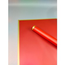 Gold Kenar Çerçeveli  Buket Ambalaj Kağıdı Zarif ve Şık Çiçek Ambalajı 57X57 4 Adet