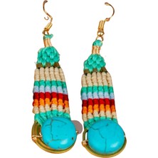 Waves And Pebbles Uzun Makrome C Küpe