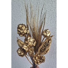 Ara Dal Demet Altın Yaldız (Yapay Kuru Çiçek )