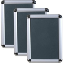 5 Adet  - 21X30 A4  Belge Çerçevesi Alüminyum - Sertifika Poster Reklam Afiş Için Iş Yeri Ofis Okul Ev - Aç Kapa Özellikli - Duvar Dekoru