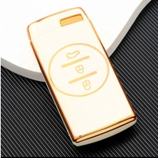 Chery Tiggo 7 Arrizo 5 Anahtar Kılıfı Beyaz/gold