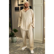 Ravi Müslin Erkek Salaş Hac&umre Takım Bej
