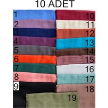 Flamlı Eşarp 10'lu Paket Hediyelik Dağıtmalık Pamuklu Yazma Eşarp 100X100CM