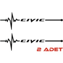 Honda Cıvıc Nabız Sticker 2 Adet