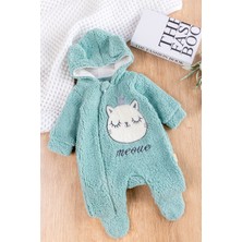 Kedi Figürlü Peluş Welsoft Kız/erkek Bebek Tulum