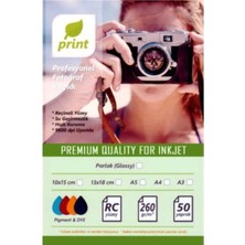 STAR Print Print Parlak A4 Fotoğraf Kağıdı 50 Yaprak 260 gr Yüksek Kalite Hızlı Kuruma Özelliği