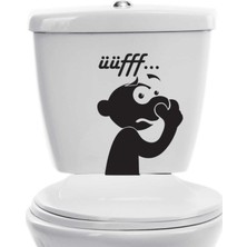 Üüfff..kokudan Rahatsız Adam Banyo Aksesuar Wc Klozet Kapak Sticker