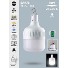  30W Şarjlı Ampul Beyaz Noas YL95-3101