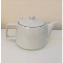 K 3285 Pı 3285 B Semaver Gri ve Beyaz Sıfır Uyumlu Porselen Demlik (Süzgeçsiz)