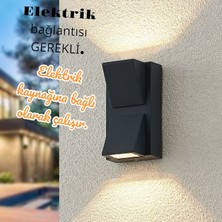 Elektrikle Çalışır, 3000 Kelvin Günışığı 6 Watt LED Aplik, Bahçe, Balkon, Banyo, Teras, Duvar Aplik