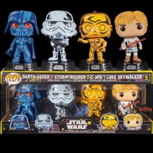 Funko Pop 4-Pack Retro Series: Disney Star Wars - Darth Vader / Stormtrooper / C-3po / Luke Skywalke