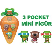 Funko 3-Pack Carrot Pocket Pop: Teenage Mutant Ninja Turtles - Leonardo, Raphael, Splinter