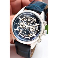 Daniel Klein Otomatik Mekanizma Deri Kordon Çelik Kasa Erkek Kol Saati Lacivert ZMDK1195