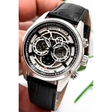 Daniel Klein Otomatik Mekanizma Deri Kordon Çelik Kasa Erkek Kol Saati Siyah-Gümüş ZMDK1195