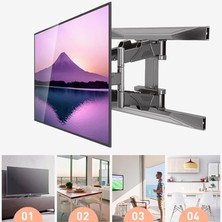 Duhaline Grundig 65" 165 Ekran Led Tv Uyumlu Nb P6 Hareketli Televizyon Askı Aparatı Güçlendirilmiş Çelik Kollu