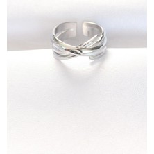 Kalın Silver Renk Ayarlanabilir Yüzük