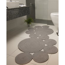 Milda 65 Jüt Hasır Örgü Modern Çift Taraflı Kilim Dekoratif Asimetrik Jüt Halı