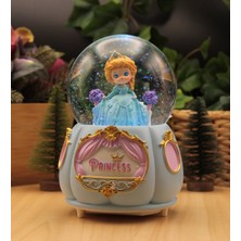 Prenses Temalı Orta Boy Işıklı Müzikli Kar Küresi