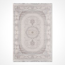 Hali.Net 80x150 cm Krem Damla Pamuk Yıkanabilir Klasik Halı | Mutfak Balkon Yatak Odası Halısı | Leke Tutmaz Hipoalerjenik | DAMLA-DF05