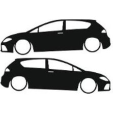 Seat Leon Basık Araç Sticker Beyaz Renk