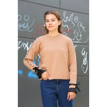 Boncuklu Bile Detaylı Kazak Vizon