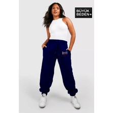 Kadın Büyük Beden Paça Lastikli Buyuk Brooklyn  Baskılı Ince Eşofman Altı  SPR24BEAK49