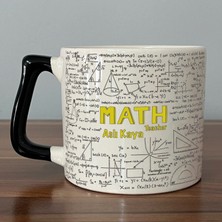 Kişiye Özel Matemetik Öğretmeni Baskılı Siyah Kulplu D Kupa